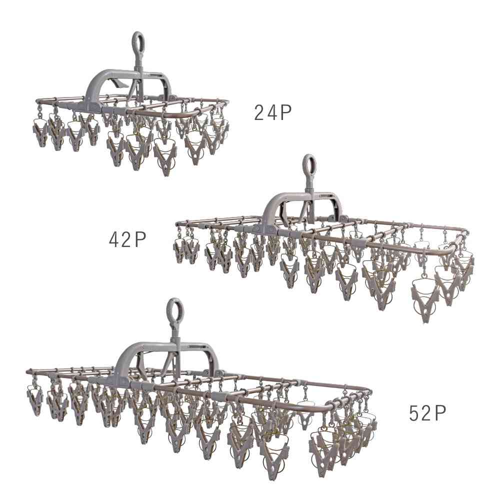 藤栄 ALUMI HANGER アルミランドリーハンガー 52ピンチ カッパーブラウン AL-003 カッパーブラウン