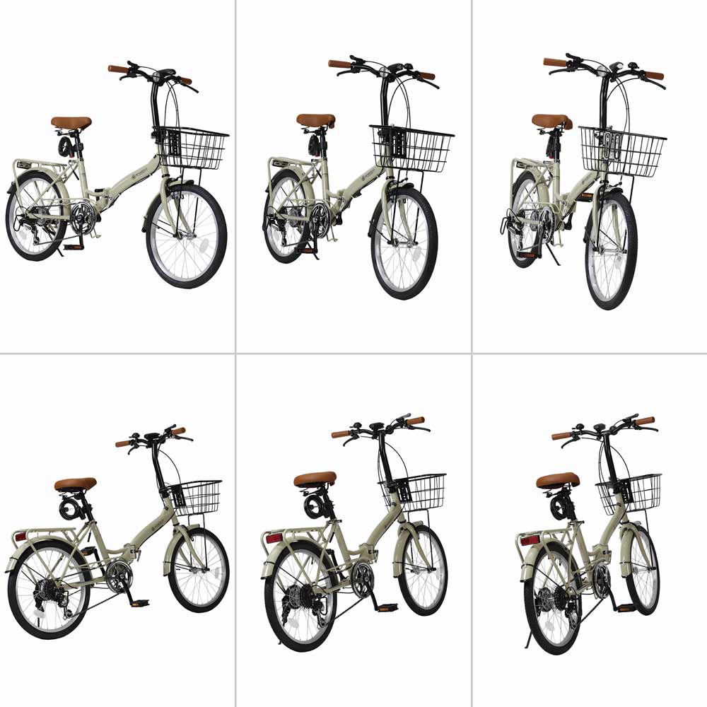 折りたたみ自転車 6段変速 オールインワン MF209 メーカー直送▼返品・キャンセル不可【他商品との同時購入不可】