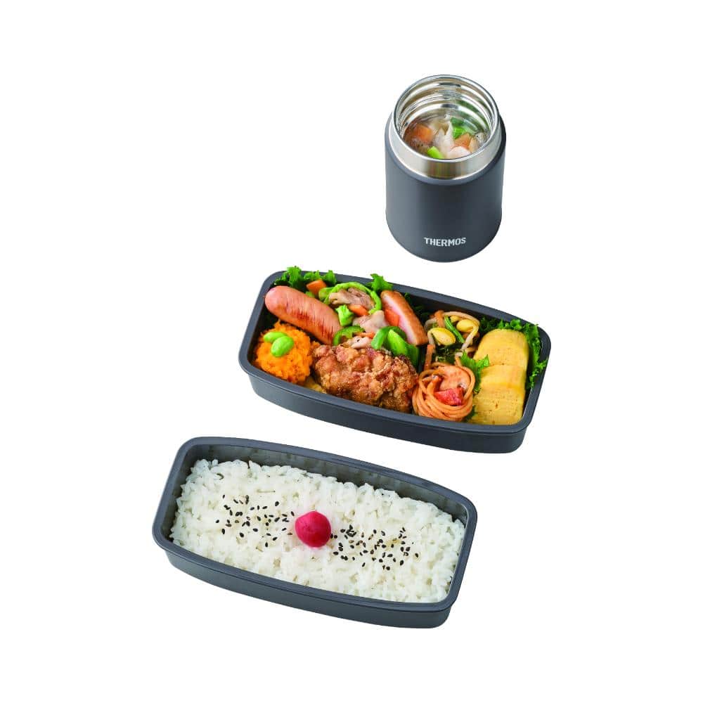 サーモス 真空断熱スープランチセット JEH-1000 BKGY メーカー直送 ▼返品・キャンセル不可【他商品との同時購入不可】