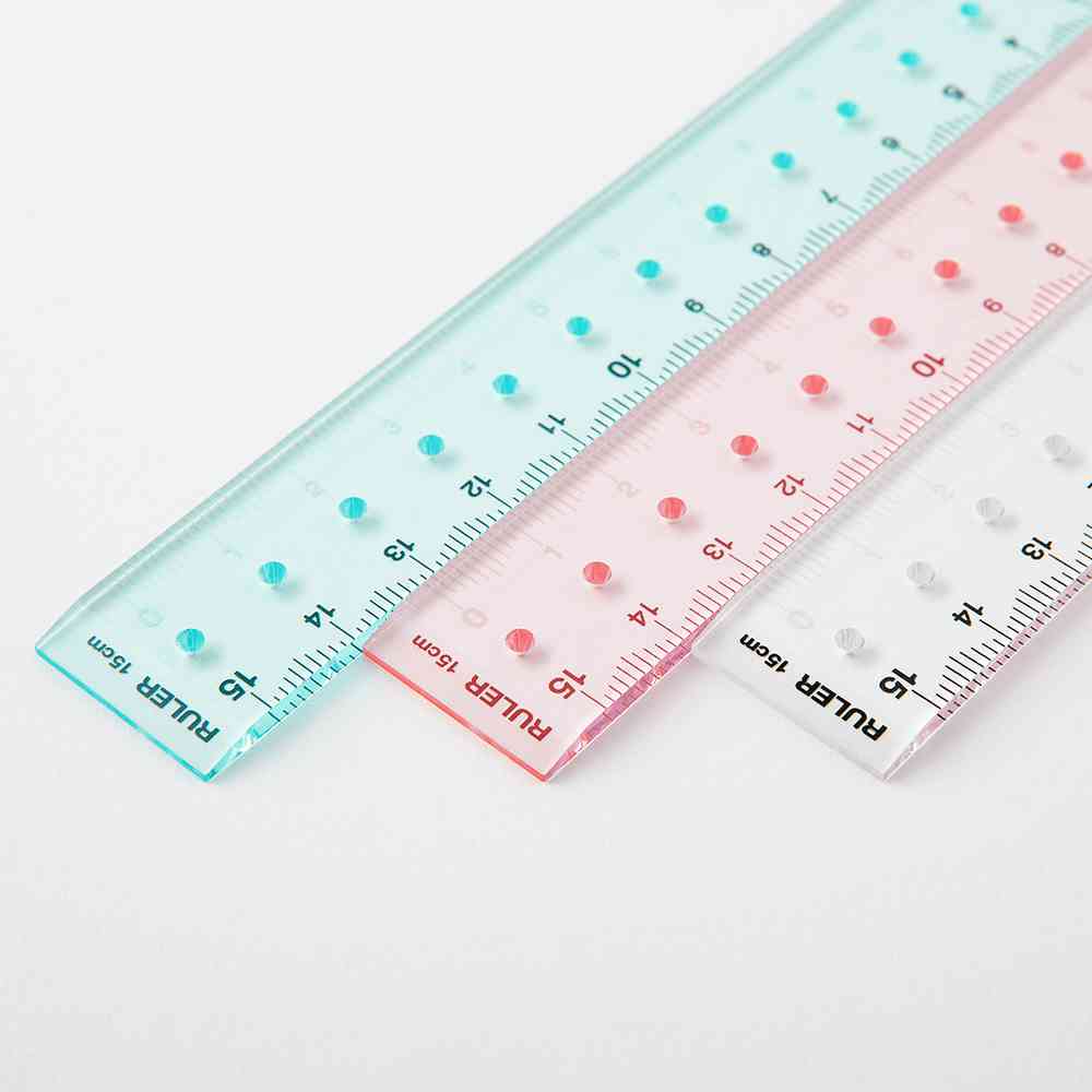 ミドリ 定規<15cm> 透明A 1個
