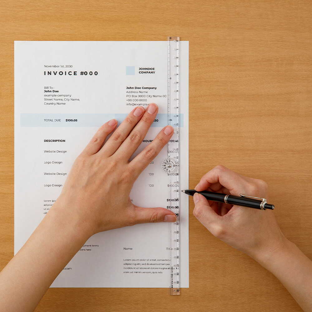 デザインフィル ミドリ マルチ定規 30cm 透明A 1個入 透明