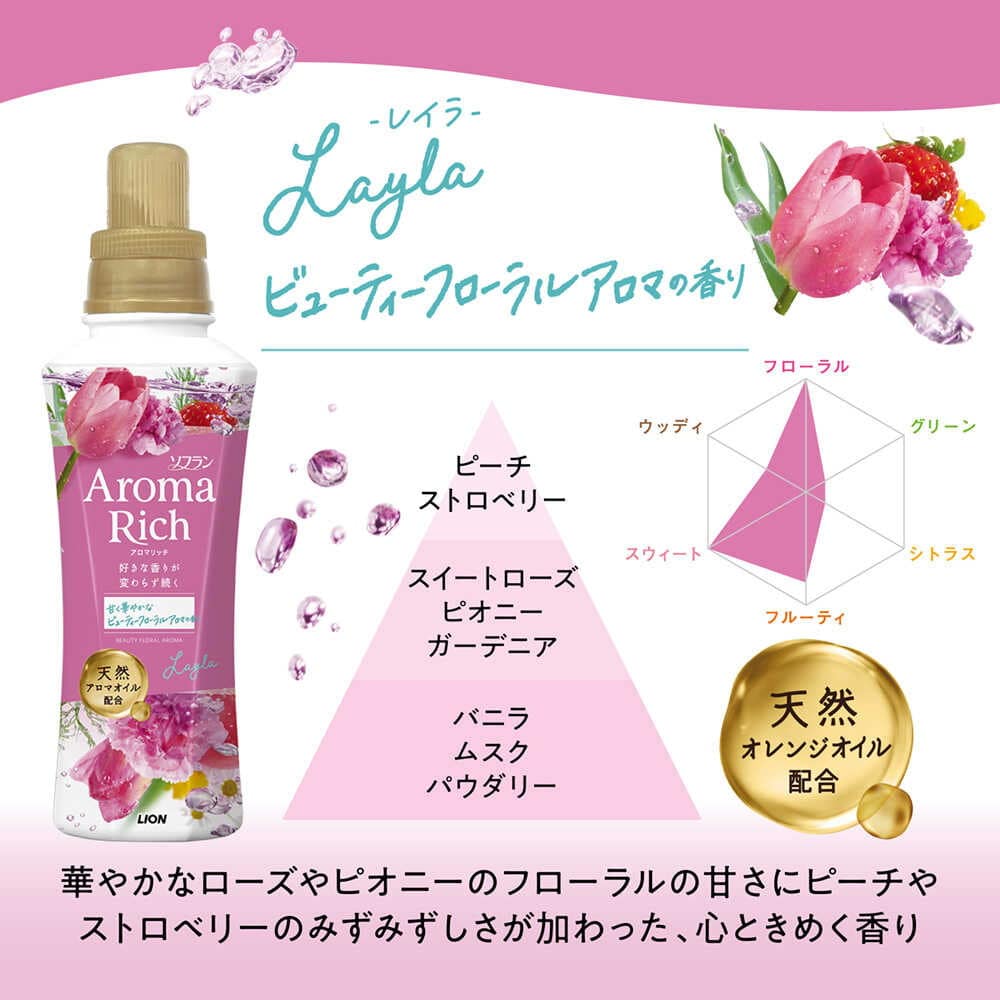 ライオン ソフラン アロマリッチ レイラ 詰め替え 特大 750ml