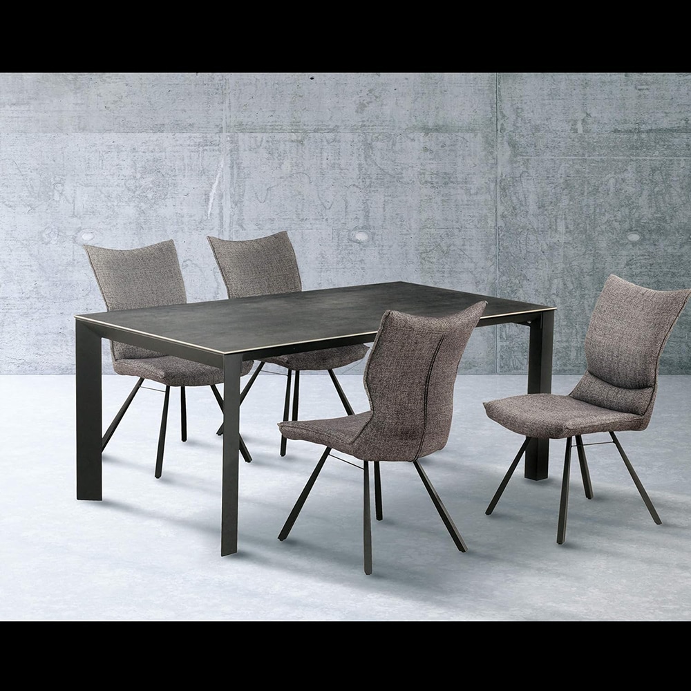 ダイニングチェア Poare ダークグレー 2脚 【直送品】 返品・キャンセル・他商品と同時購入は不可