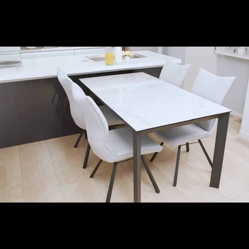 ダイニングチェア Poare 回転式 アイボリー 2脚 メーカー直送▼返品・キャンセル不可【他商品との同時購入不可】