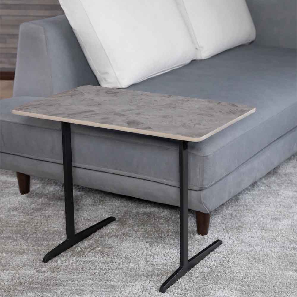 サイドテーブル Ellen セラミック ラストブラック60 メーカー直送▼返品・キャンセル不可【他商品との同時購入不可】