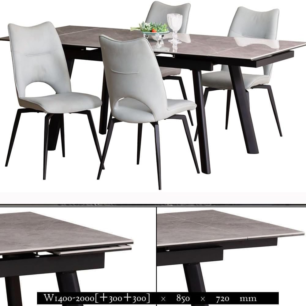 ダイニングテーブル 伸長 Grasty コーラルグレー メーカー直送▼返品・キャンセル不可【他商品との同時購入不可】