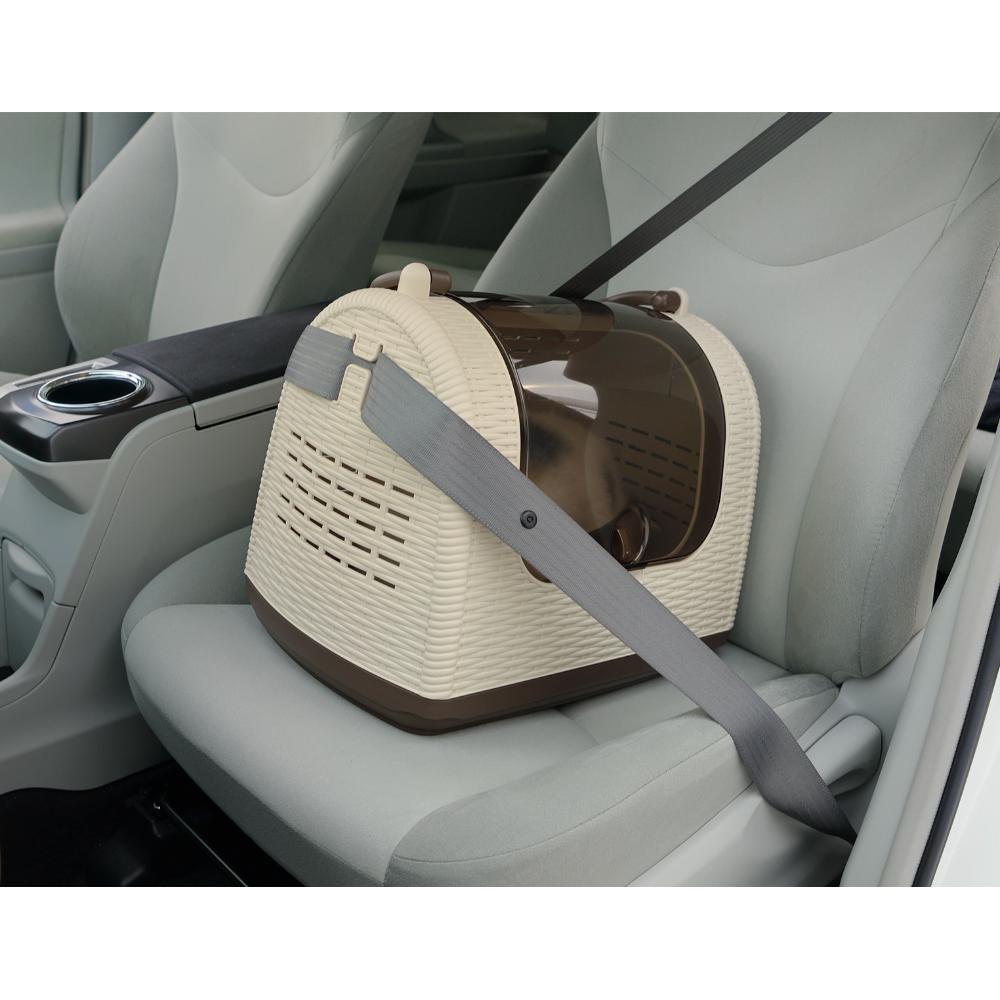 ラタンキャリー アイボリー メーカー直送▼返品・キャンセル不可【他商品との同時購入不可】