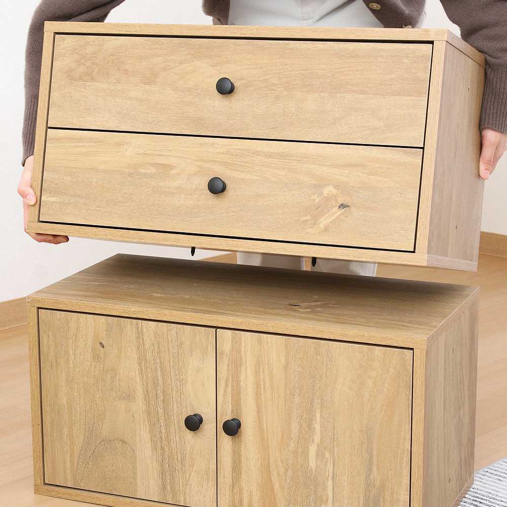 EZBO コネクトボックス 引出2杯 NA 51411 メーカー直送 ▼返品・キャンセル不可【他商品との同時購入不可】