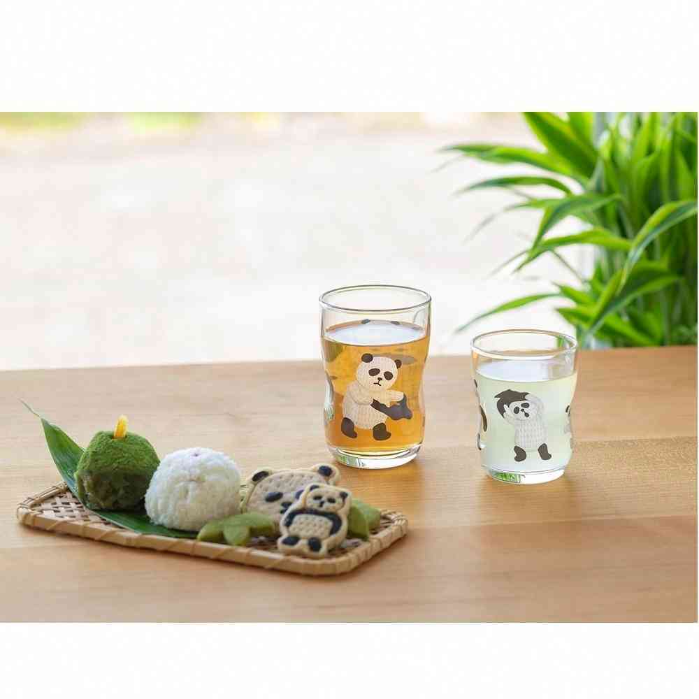 アデリア つよいこグラス S&Mセット パンダ銭湯 130ml×1個、185ml×1個