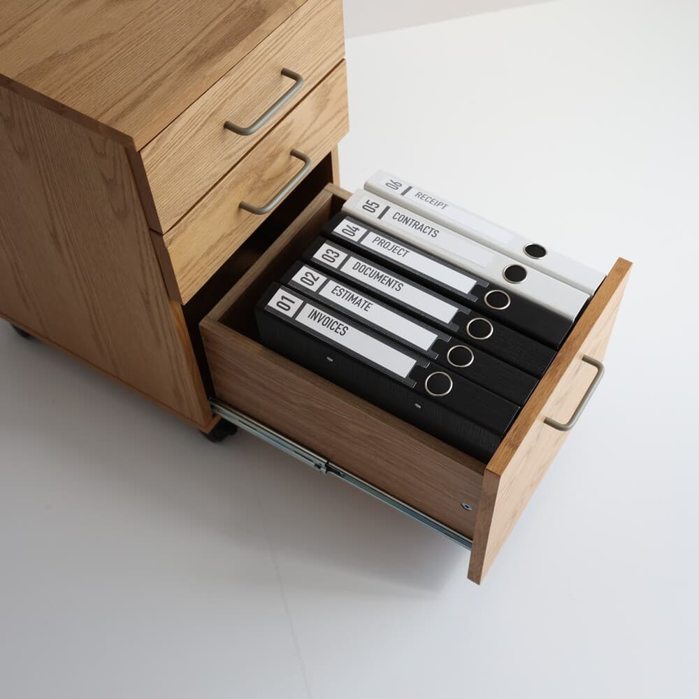 デスクチェスト ドリップデスクチェスト DRK-3458NA-II 【直送品】 返品・キャンセル・他商品と同時購入は不可