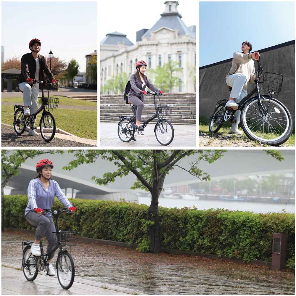 折りたたみ自転車 6段変速 オールインワン MF209 メーカー直送▼返品・キャンセル不可【他商品との同時購入不可】