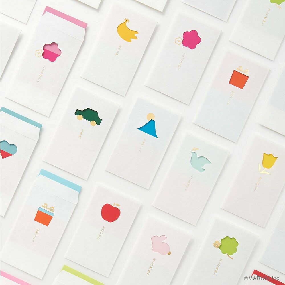 マルアイ 窓ぽち袋 おめでとう 富士山 3枚