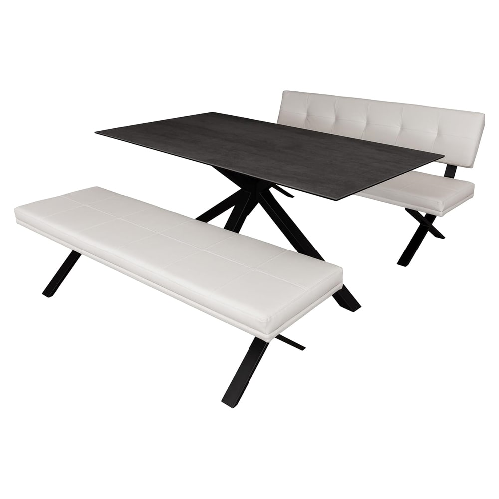 ダイニングセット ブレシア ストームグレー-BK 165 メーカー直送▼返品・キャンセル不可【他商品との同時購入不可】