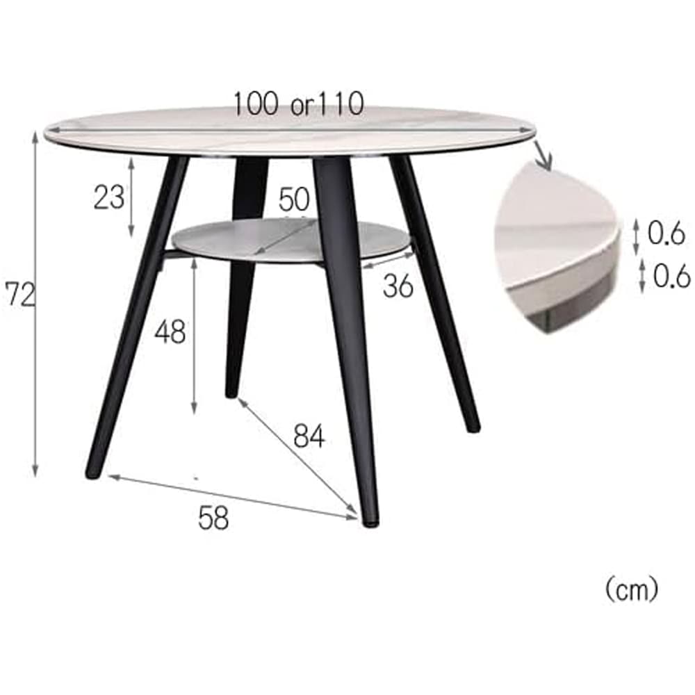 サークルテーブル Olbia ホワイトクォーツ 110 メーカー直送▼返品・キャンセル不可【他商品との同時購入不可】