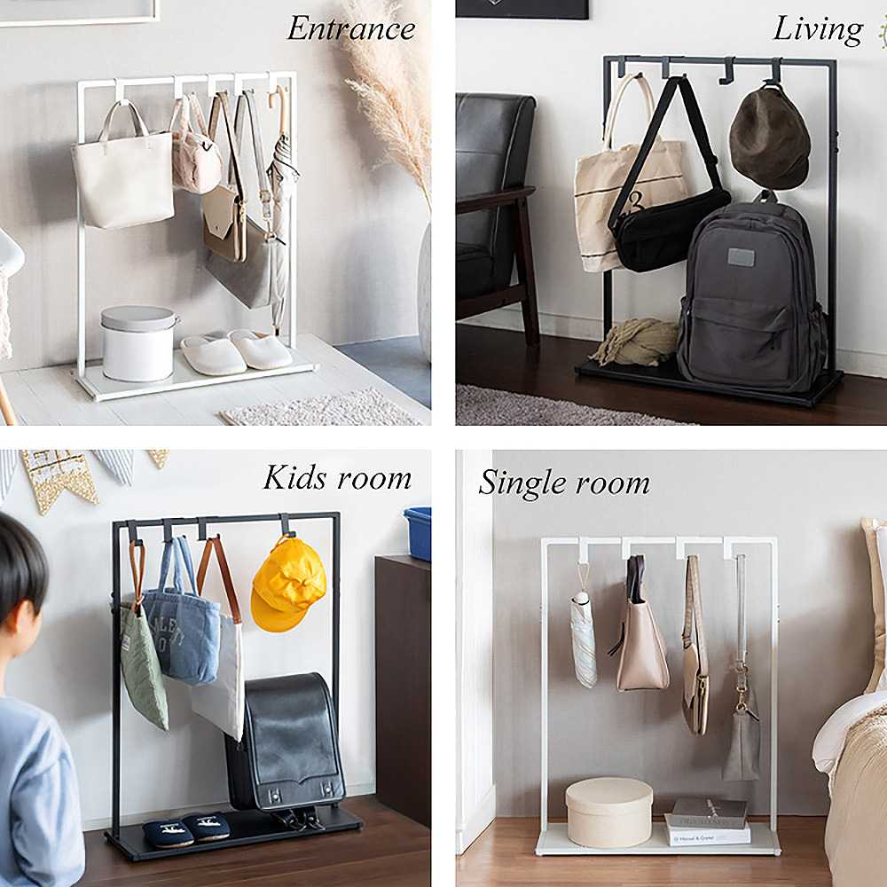 シンプルバッグハンガー テボーレ BHG-620 ブラック メーカー直送 ▼返品・キャンセル不可【他商品との同時購入不可】