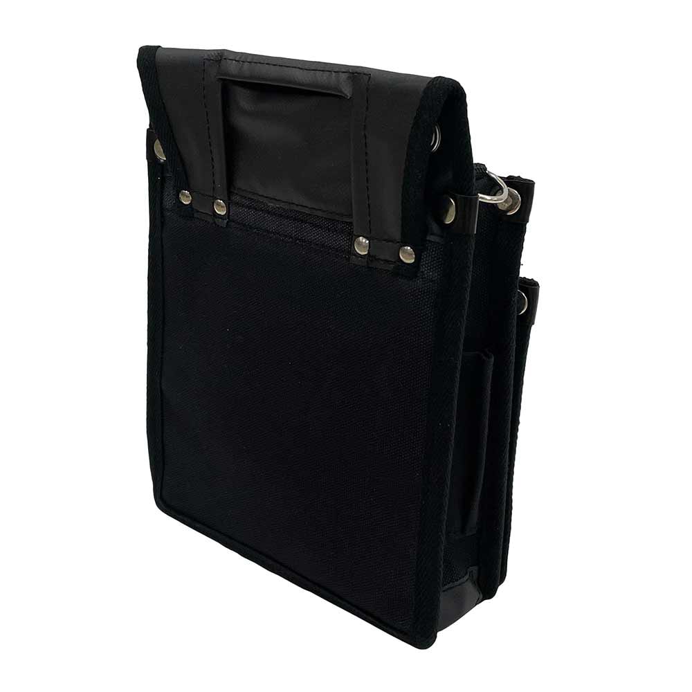 帆布鳶用腰袋2段 黒 TSH-2D-BK 【直送品】 返品・キャンセル・他商品と同時購入は不可