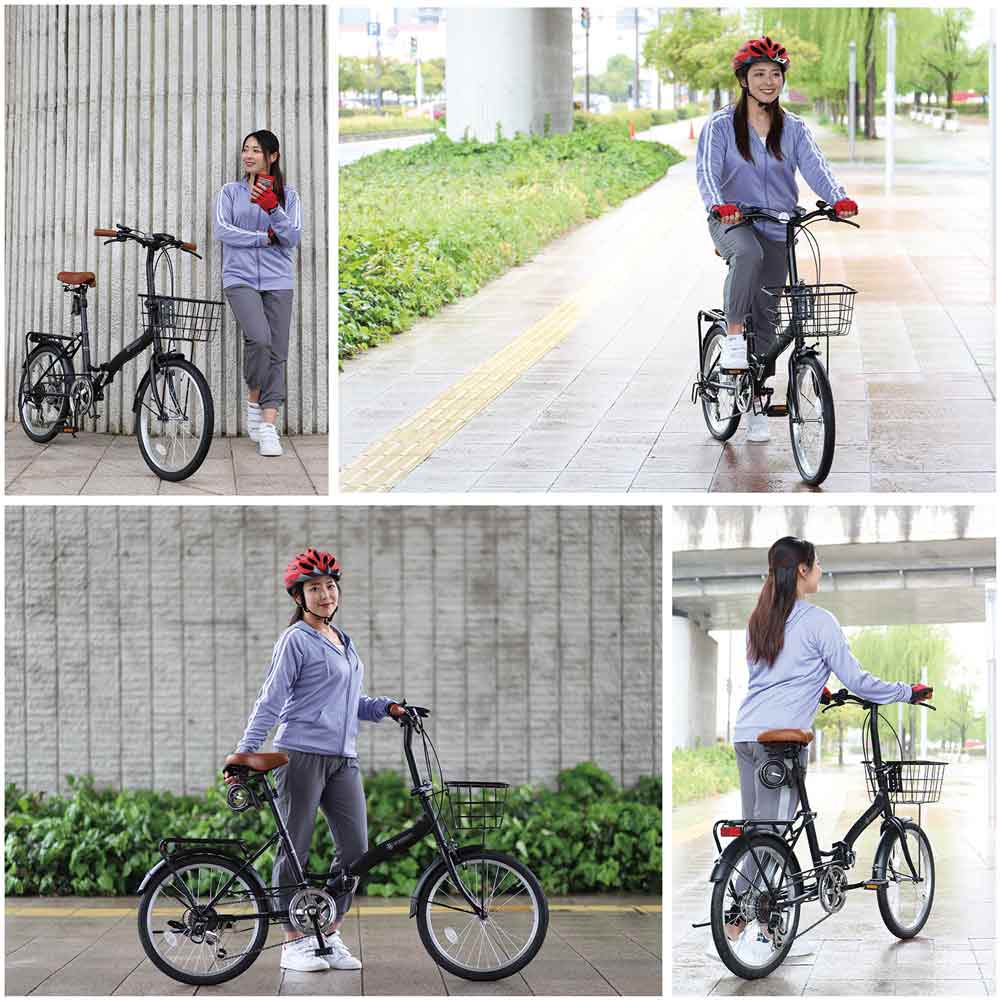 折りたたみ自転車 6段変速 オールインワン MF209 メーカー直送▼返品・キャンセル不可【他商品との同時購入不可】