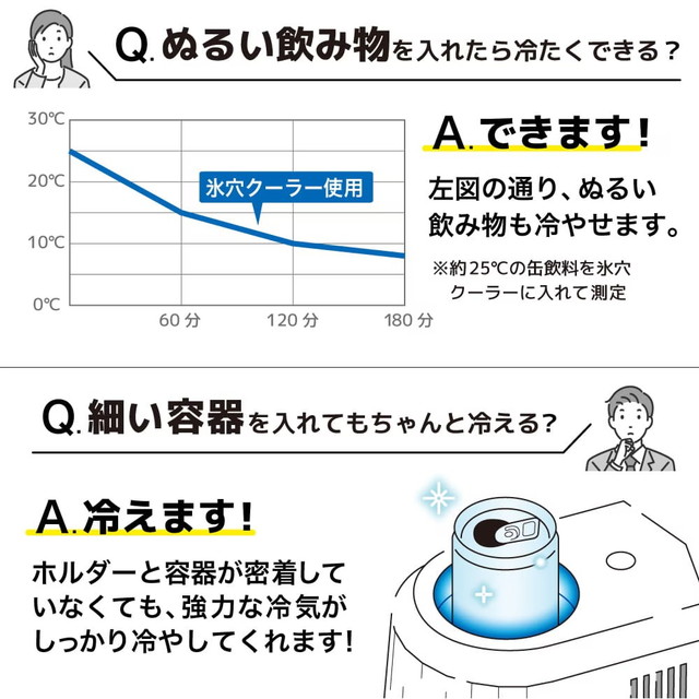 飲み物がずっとキンキン 「氷穴クーラー」 PBCL26SWH 【直送品】 返品・キャンセル・他商品と同時購入は不可
