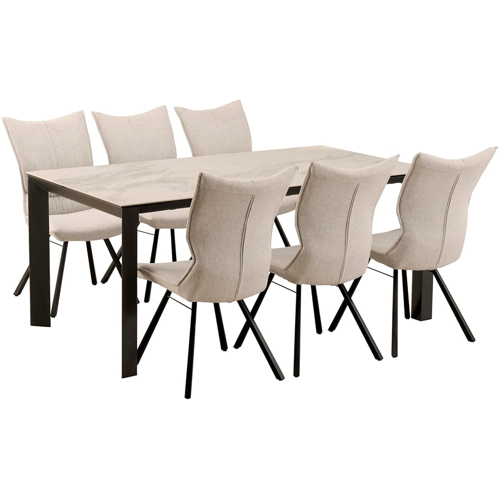 ダイニングチェア Poare 回転式 アイボリー 2脚 メーカー直送▼返品・キャンセル不可【他商品との同時購入不可】