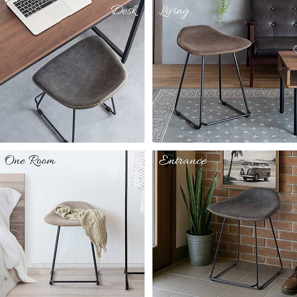 スツール フィラント KNC-K460P ブラウン メーカー直送 ▼返品・キャンセル不可【他商品との同時購入不可】