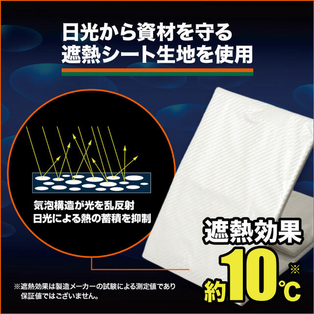 TRUSCO 遮熱UVシート 5年耐候 2.7×3.6m 【直送品】 返品・キャンセル・他商品と同時購入は不可