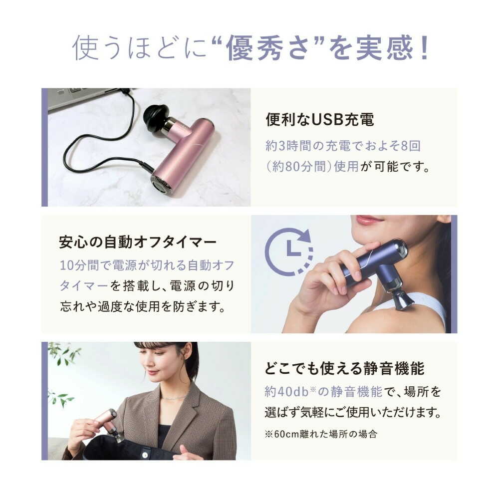 セブンウェイブ WAVEWAVE FASCIAL RELEASE GUN LITTLE パープル 1台