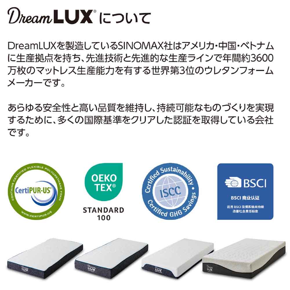 厚み25cmSDノンコイルマットレス DLUX-MBRS-SD メーカー直送 ▼返品・キャンセル不可【他商品との同時購入不可】