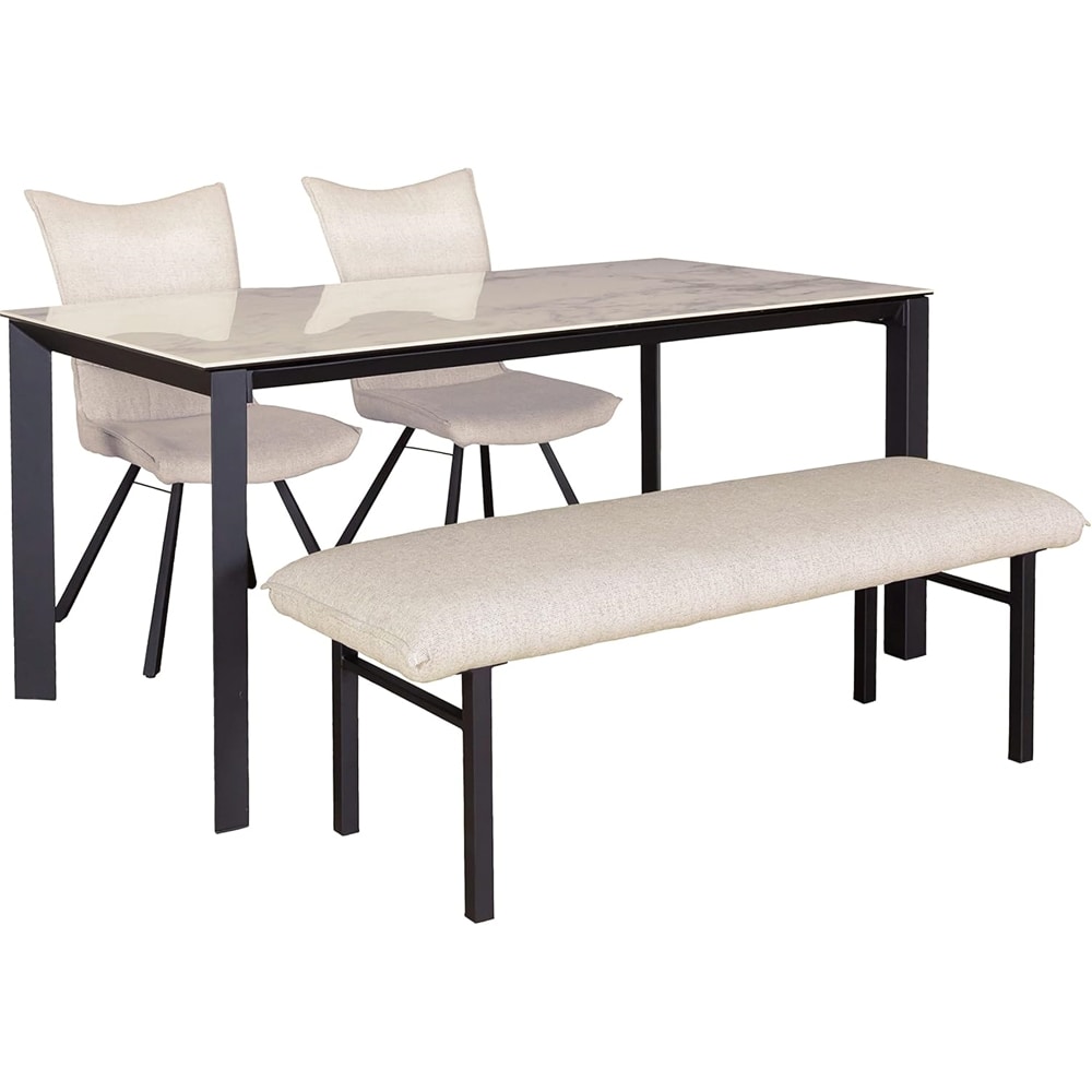 ダイニングチェア Poare 回転式 アイボリー 2脚 メーカー直送▼返品・キャンセル不可【他商品との同時購入不可】