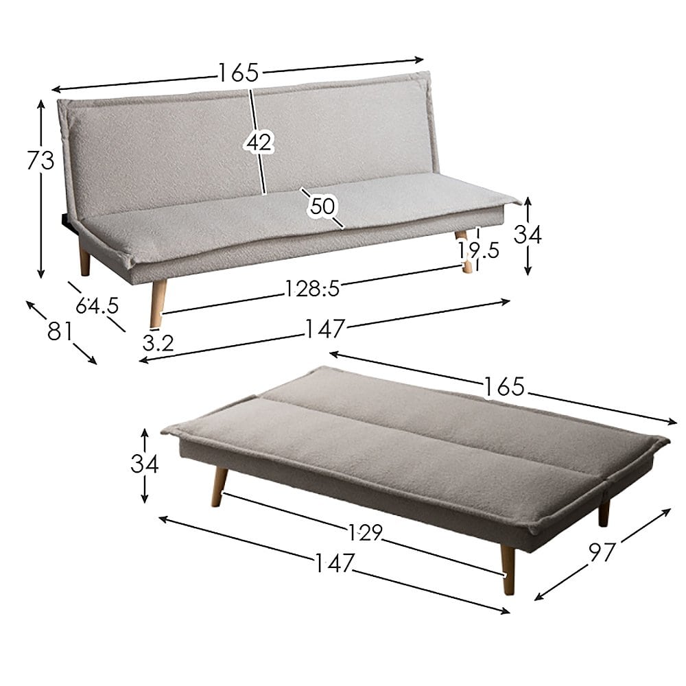 3Pソファベッド カペラ SFB-A1653P ダークグレー メーカー直送 ▼返品・キャンセル不可【他商品との同時購入不可】