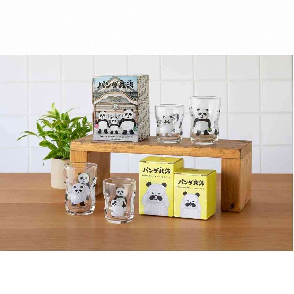 アデリア つよいこグラス S&Mセット パンダ銭湯 130ml×1個、185ml×1個