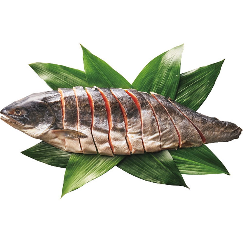 ◆【お歳暮限定】佐藤水産 北海道産 銀毛新巻鮭姿切身(半身)◇メーカー直送 ▼返品・キャンセル不可【他商品との同時購入不可】