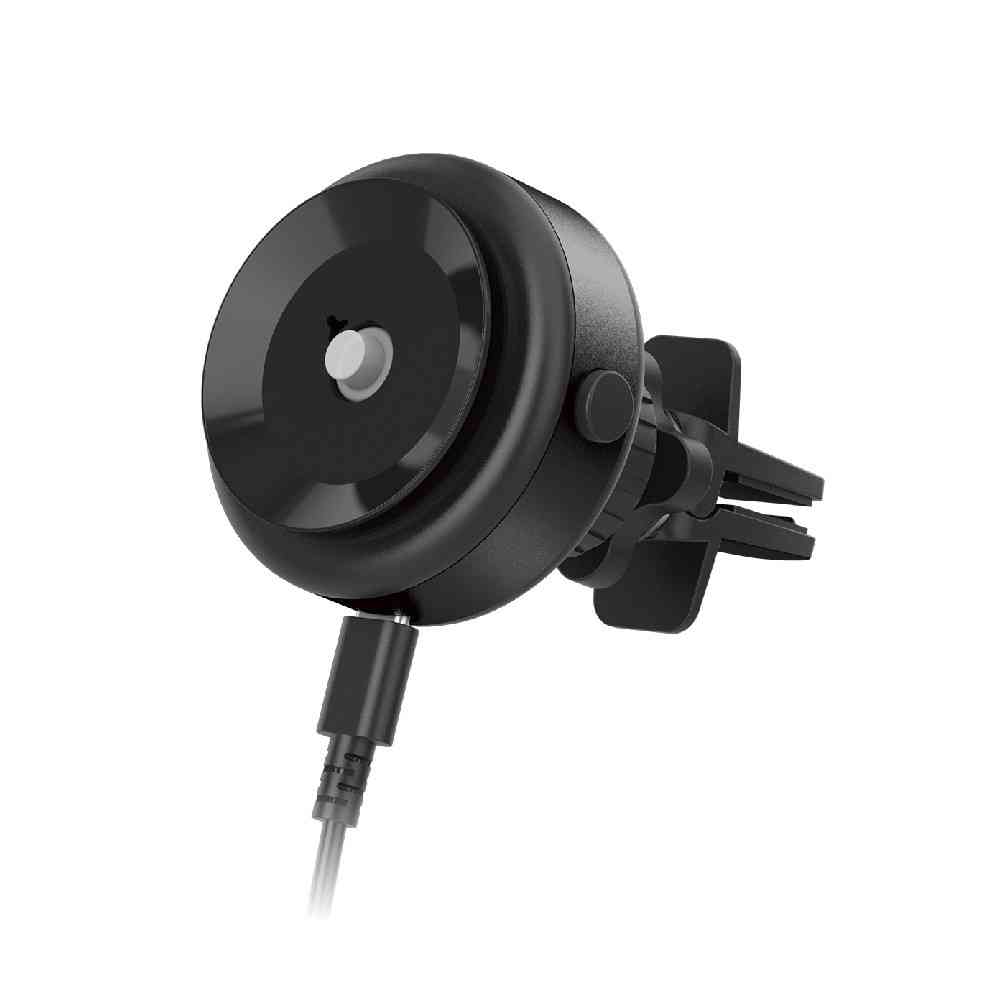 多摩電子工業 ワイヤレス 充電対応 真空吸着式 スマホホルダー エアコンルーバー TKR31ALK ブラック