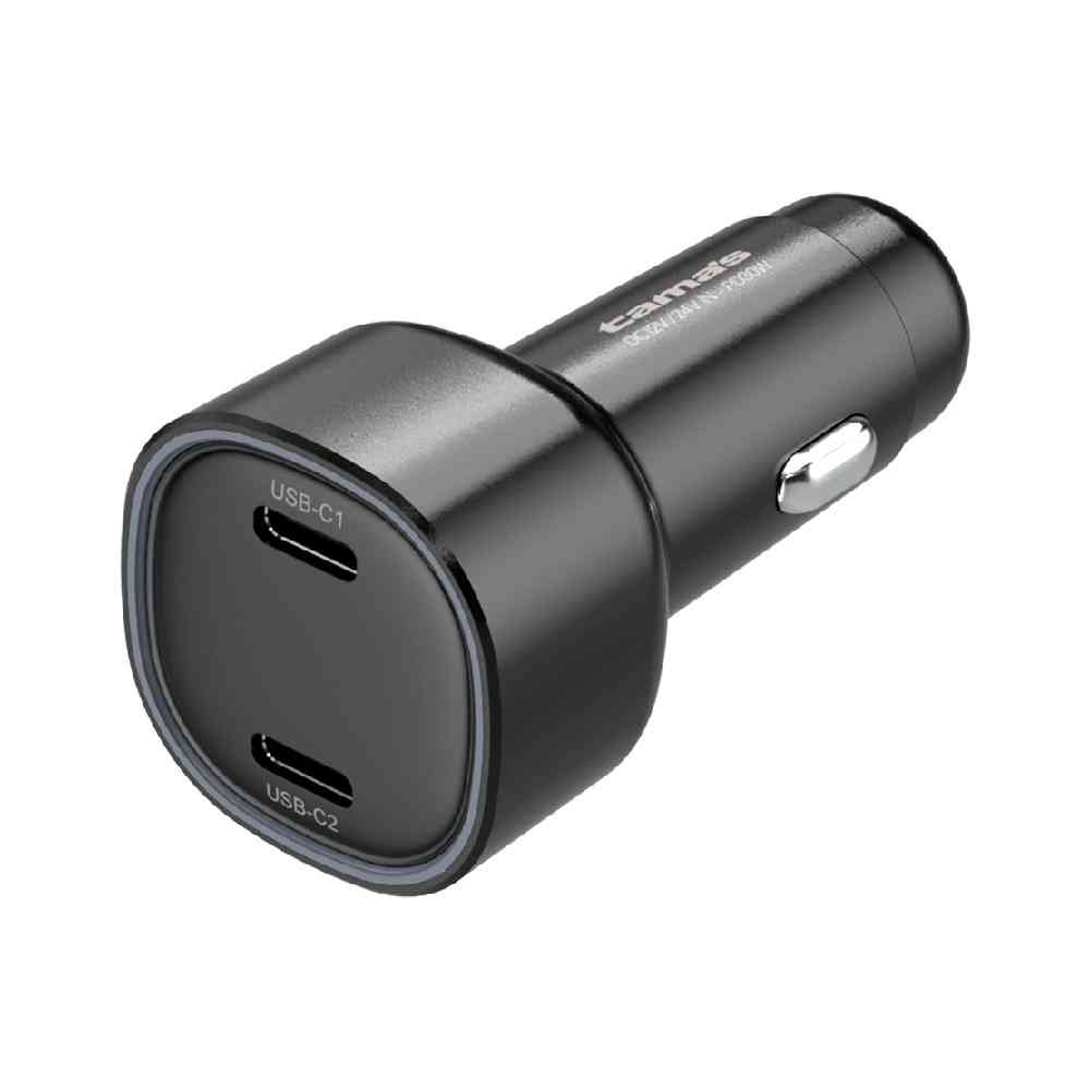 多摩電子工業 PD30W カーチャージャー USB-C×2 TKP154C2K ブラック