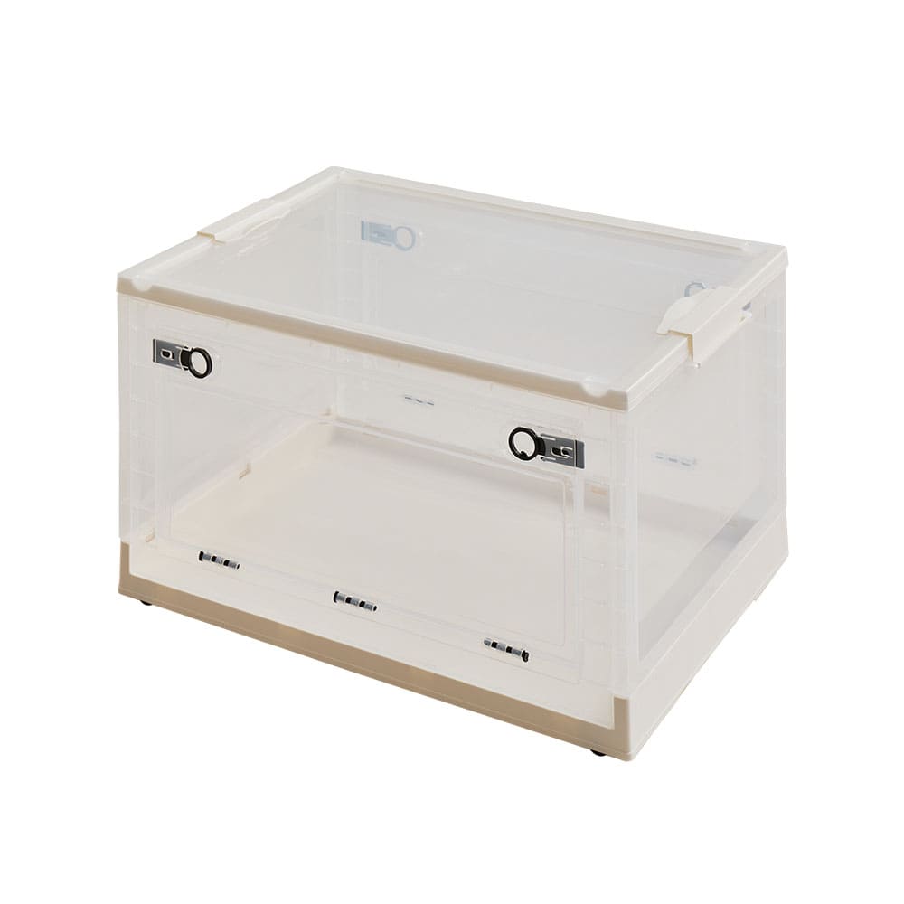 折りたたみ収納ボックス クリア XL 66L 5個セット メーカー直送 ▼返品・キャンセル不可【他商品との同時購入不可】