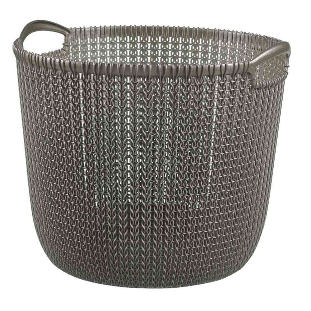藤栄 Knit(ニット) ラウンドバスケット 30L ブラウン CV-203 ブラウン
