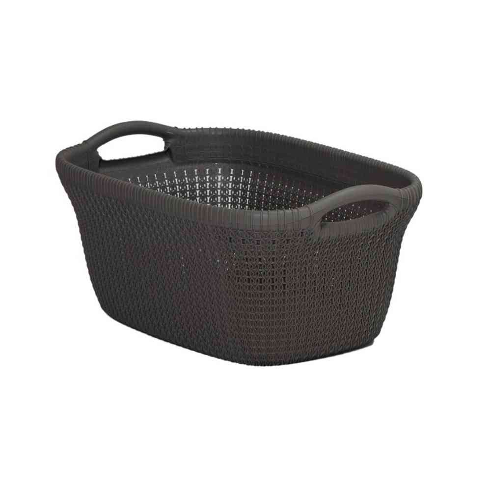 藤栄 Knit(ニット) ランドリーバスケット 40L ブラウン CV-403 ブラウン