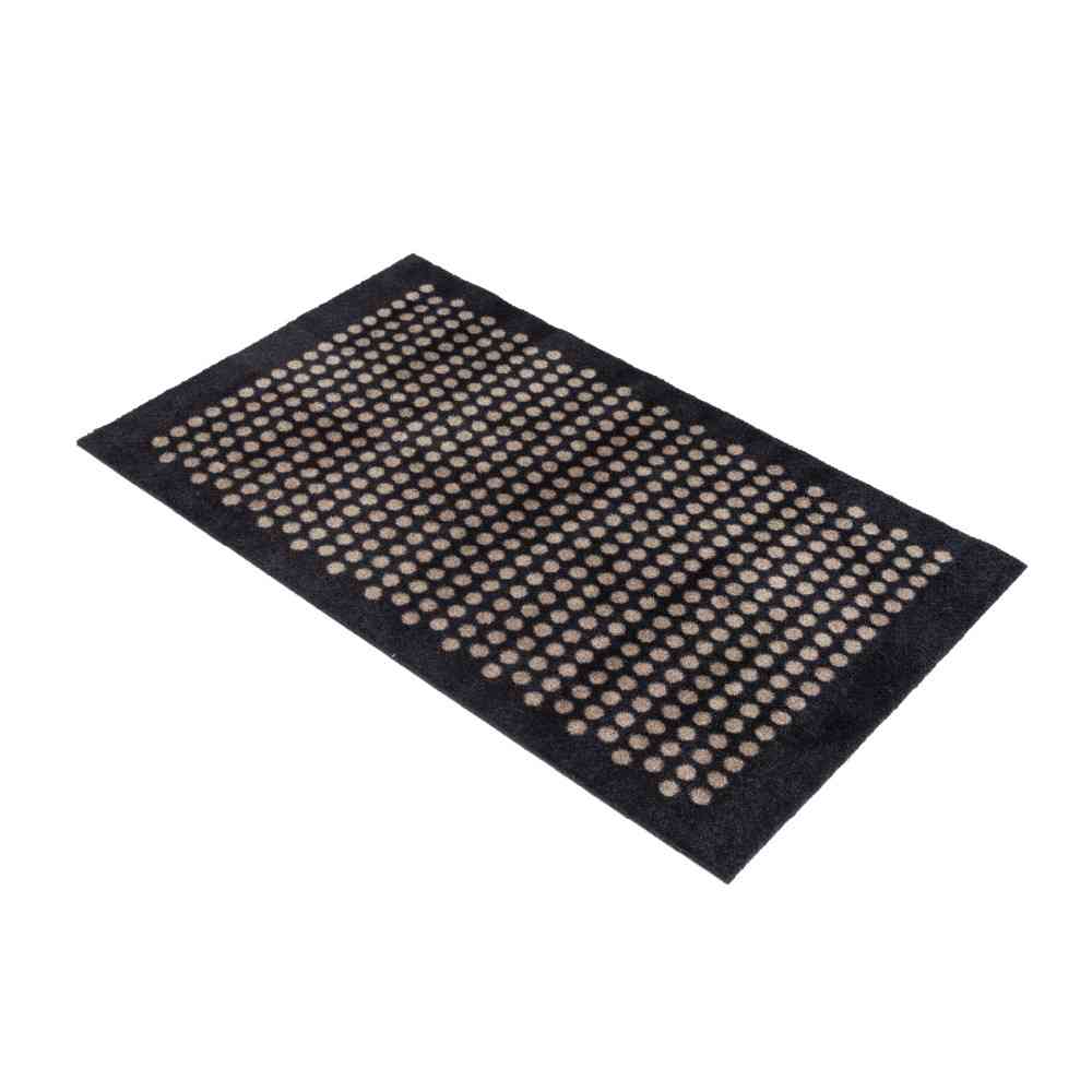 藤栄 tica copenhagen(チカ コペンハーゲン) フロアマット 60×90 DOT Black/Sand