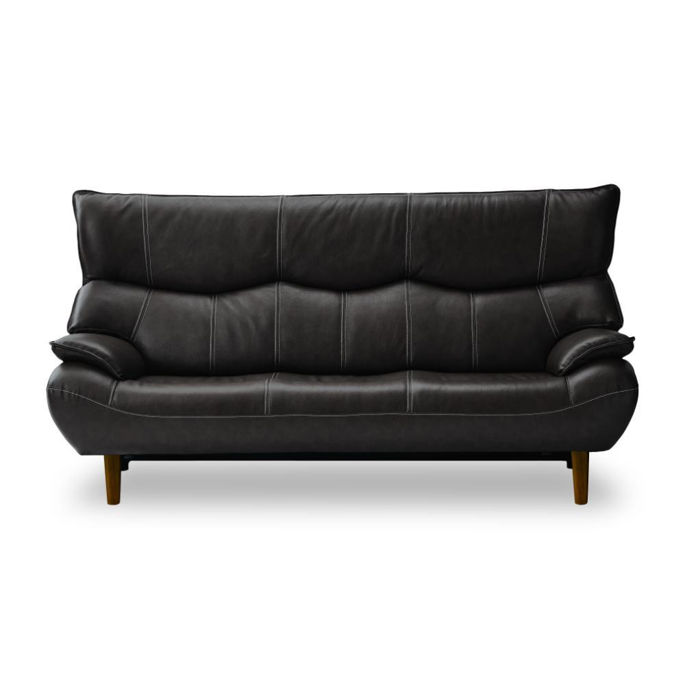 3人掛けソファ マリアン ブラック 290600 メーカー直送 ▼返品・キャンセル不可【他商品との同時購入不可】