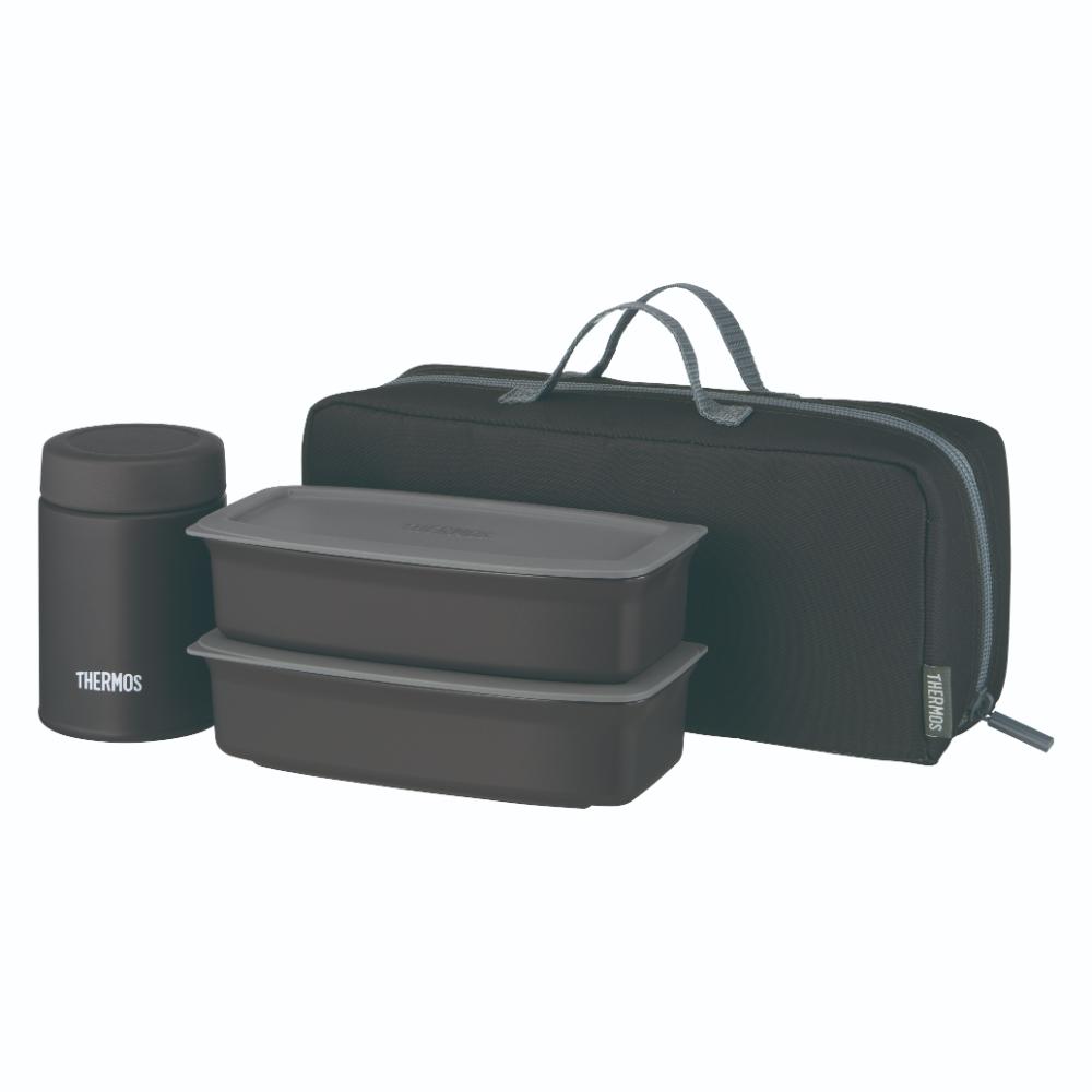 サーモス 真空断熱スープランチセット JEH-1000 BKGY メーカー直送 ▼返品・キャンセル不可【他商品との同時購入不可】