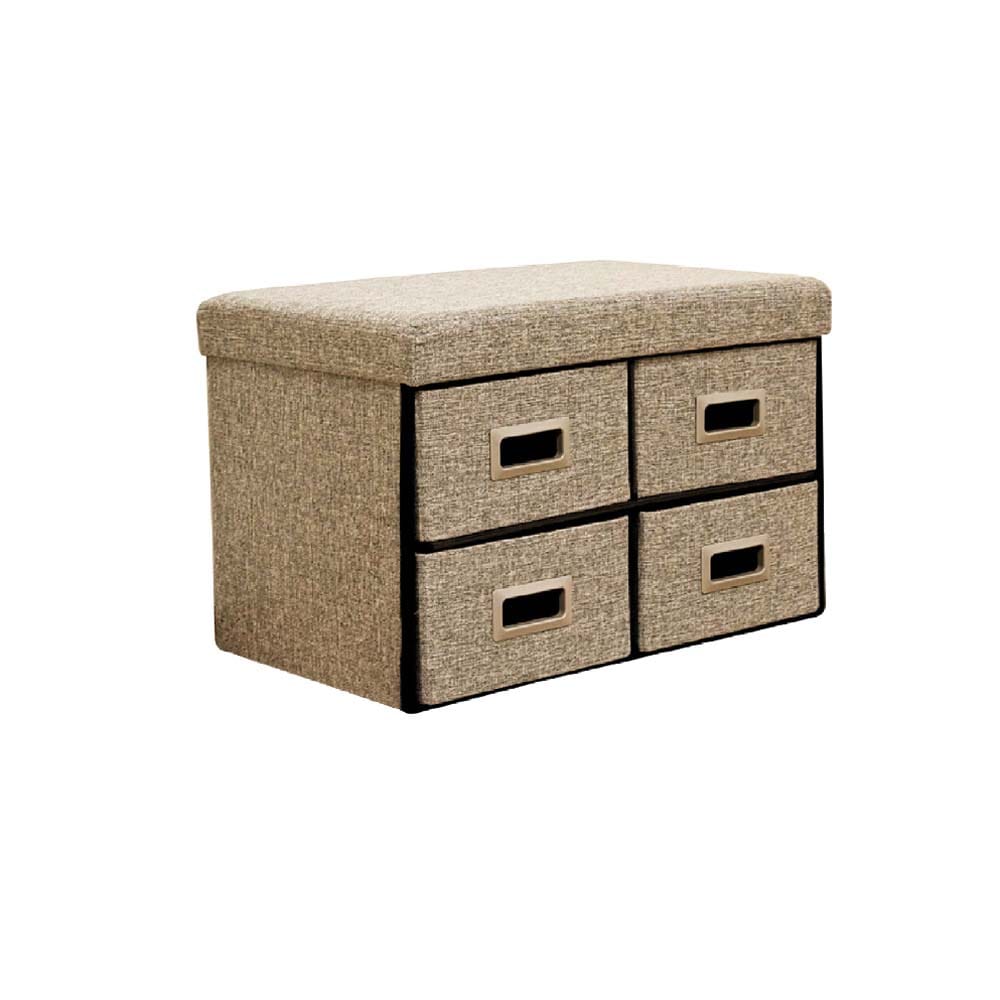 収納付きベンチスツール ST-DRW-60-BE メーカー直送 ▼返品・キャンセル不可【他商品との同時購入不可】