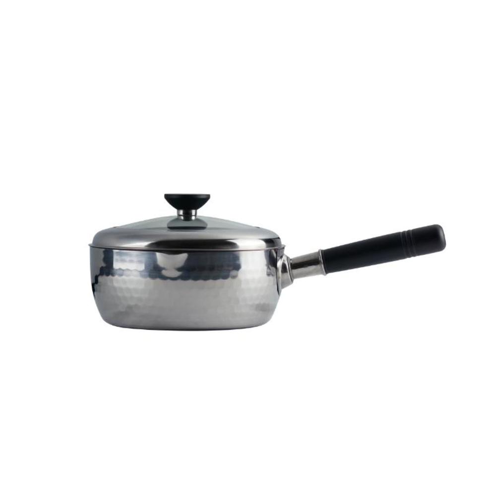 雪平鍋 ガラス蓋付 ステンレス 片手鍋 20cm メーカー直送 ▼返品・キャンセル不可【他商品との同時購入不可】