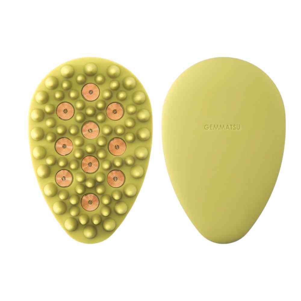 原末石鹸 G-ZERO COIL マイクロカレント イオンブラシ オリーブイエロー 1個