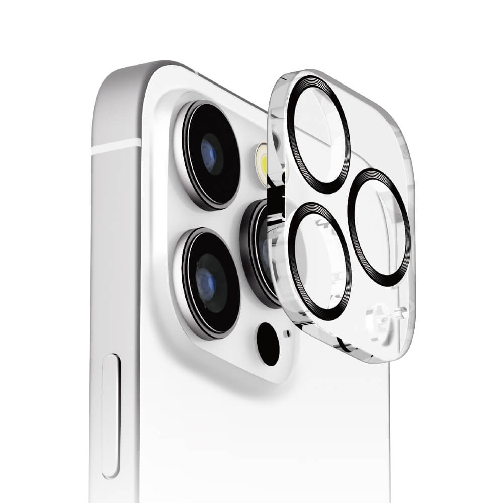 PGA iPhone16 Pro/16ProMax カメラフルプロテクター クリアブラック 3g