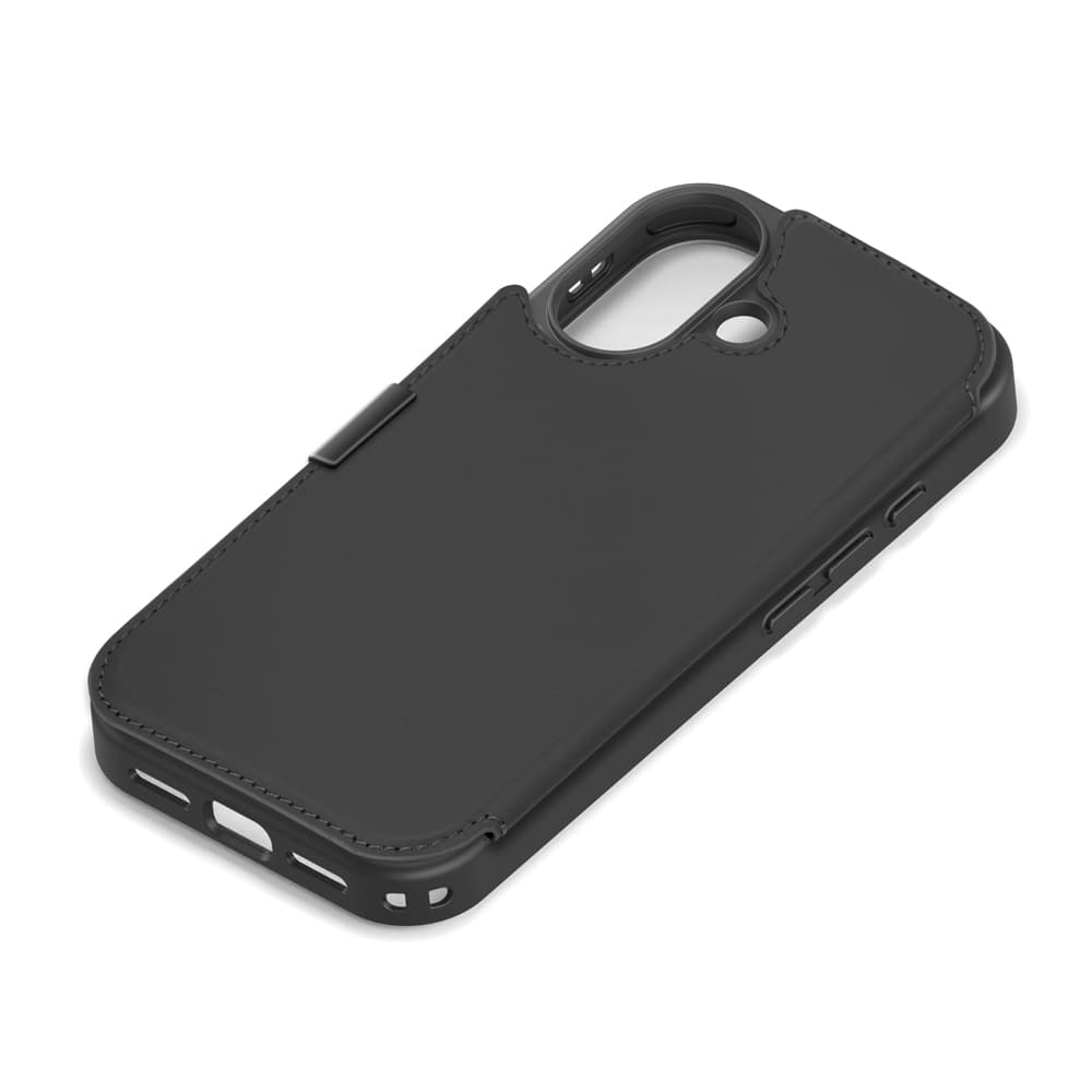 PGA iPhone 17用 バックフリップケース ブラック PG-25ABF01BK 65g