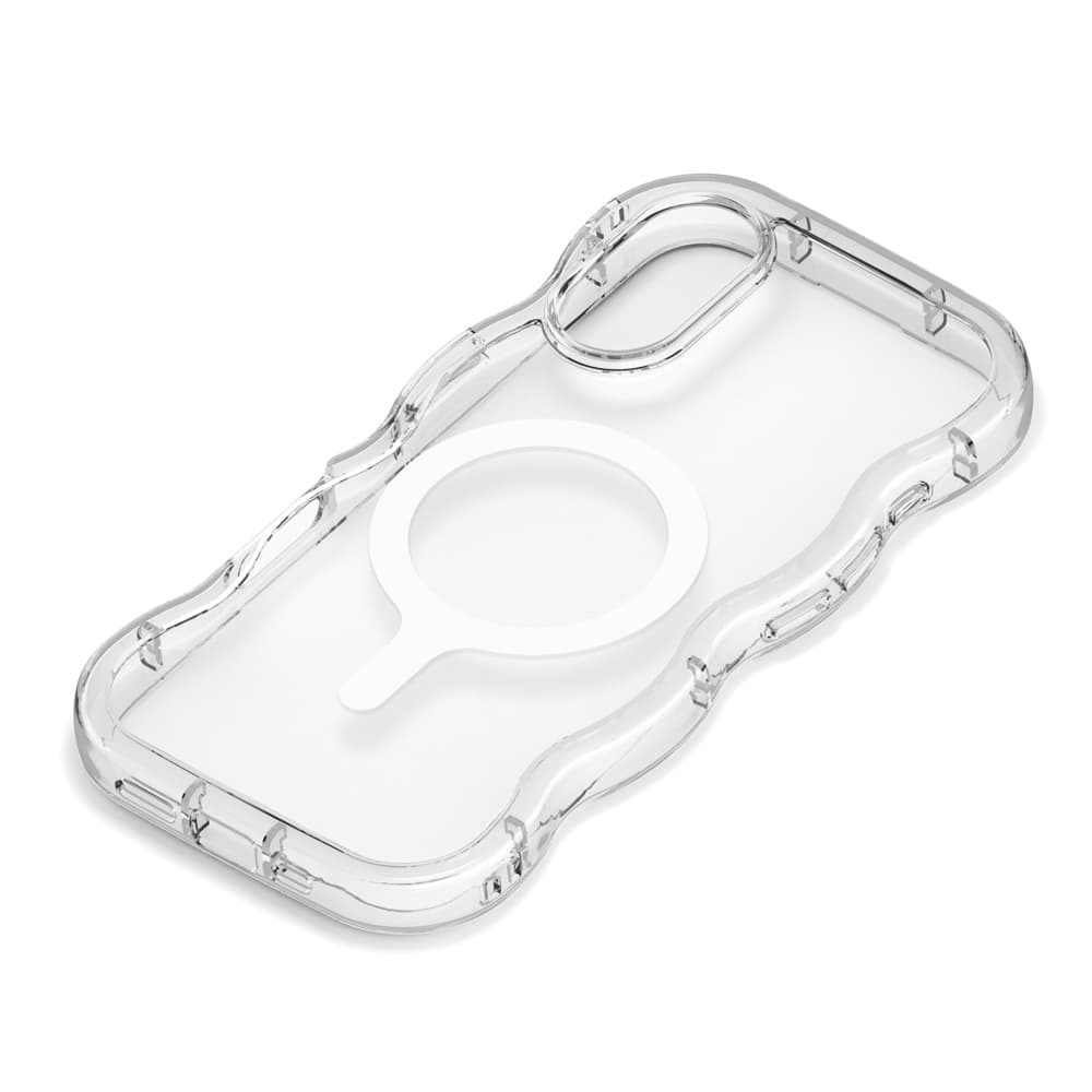 PGA iPhone 17用 MagSafe対応 ウェーブケース クリア PG-25AMW01CL 35g