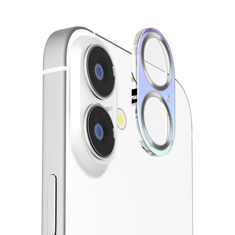 PGA iPhone 17/16/16 Plus用 カメラフルプロテクター オーロラ/メタルシルバー 2g