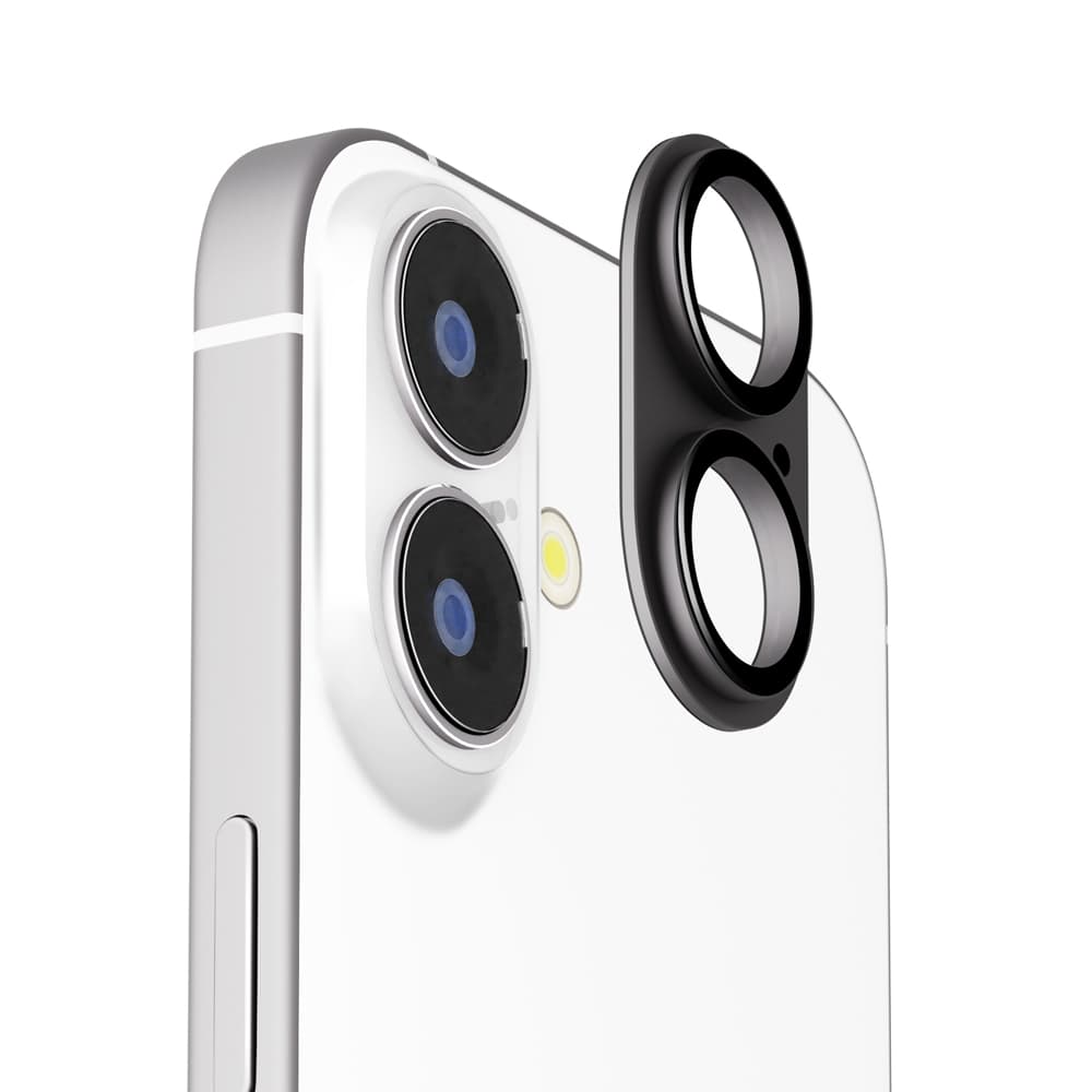 PGA iPhone 17/16/16 Plus用 カメラフルプロテクター アルミ/ブラック 2g