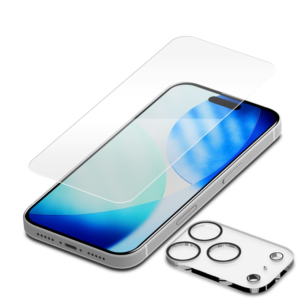 PGA iPhone 17 Pro用 液晶全画面保護ガラス&カメラプロテクターセット 高透明 17g