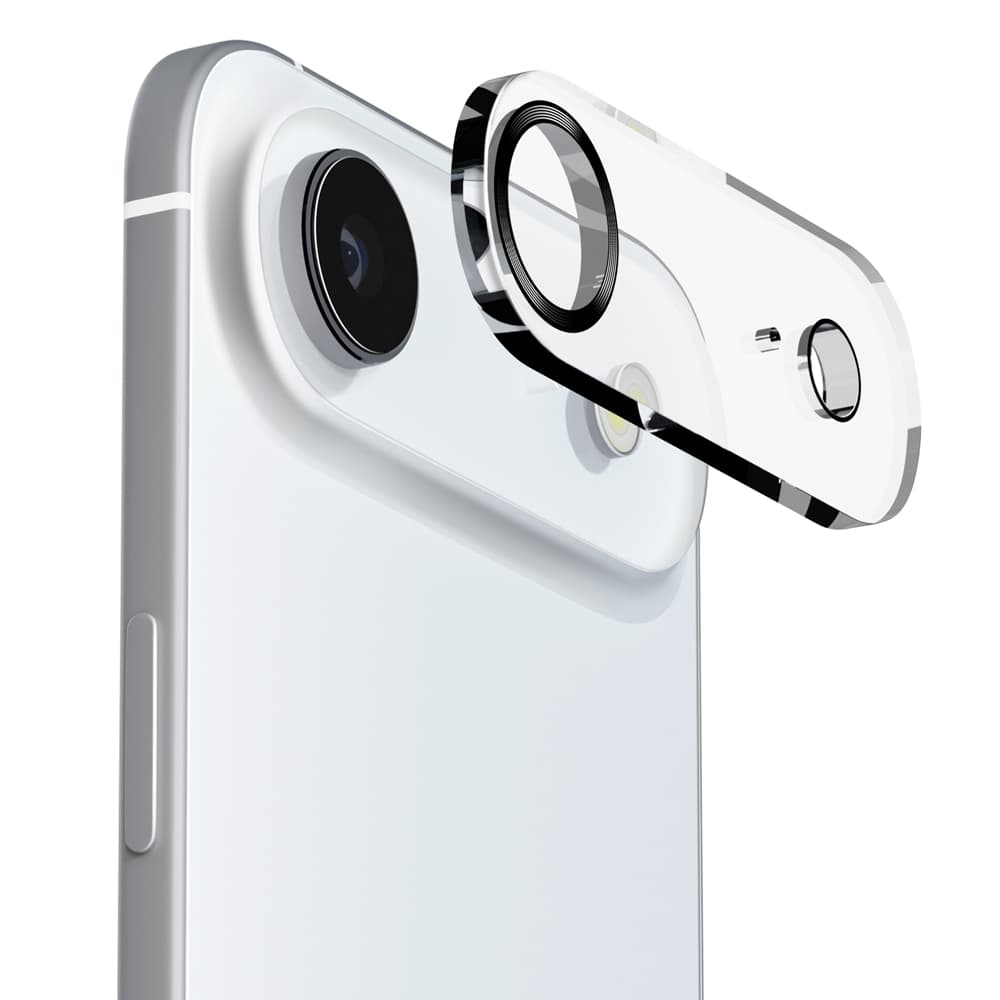 PGA iPhone Air用 カメラフルプロテクター クリア/メタルブラック 5g