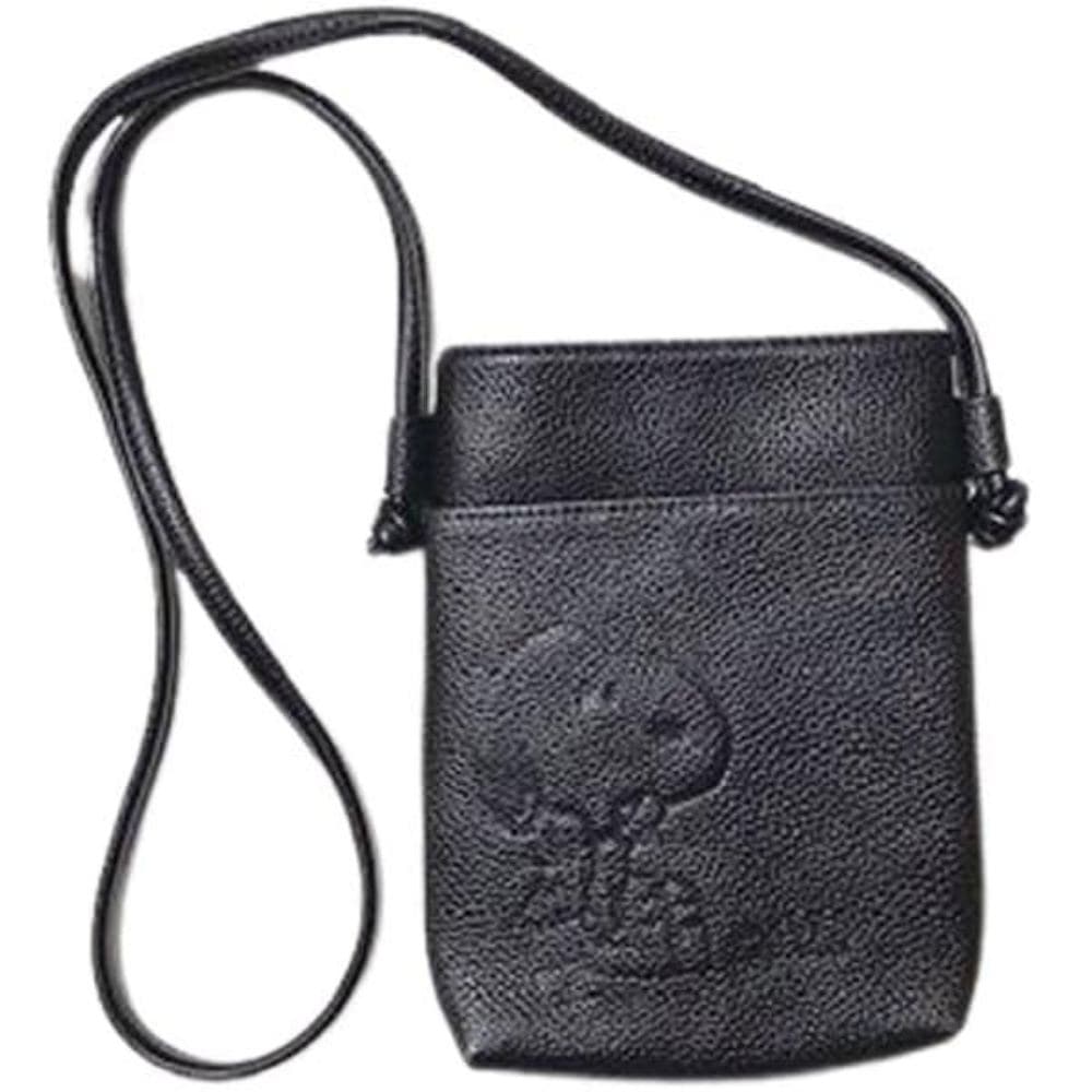 スヌーピーLC スマホポシェット 牛革 BK SN0140 メーカー直送 ▼返品・キャンセル不可【他商品との同時購入不可】